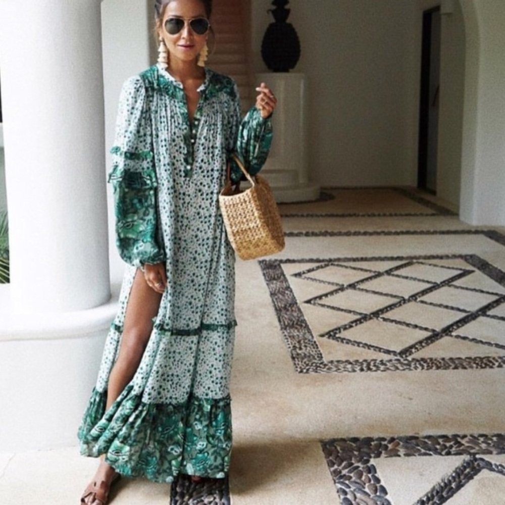 Bohemian Gypsy Floral Maxi Dress